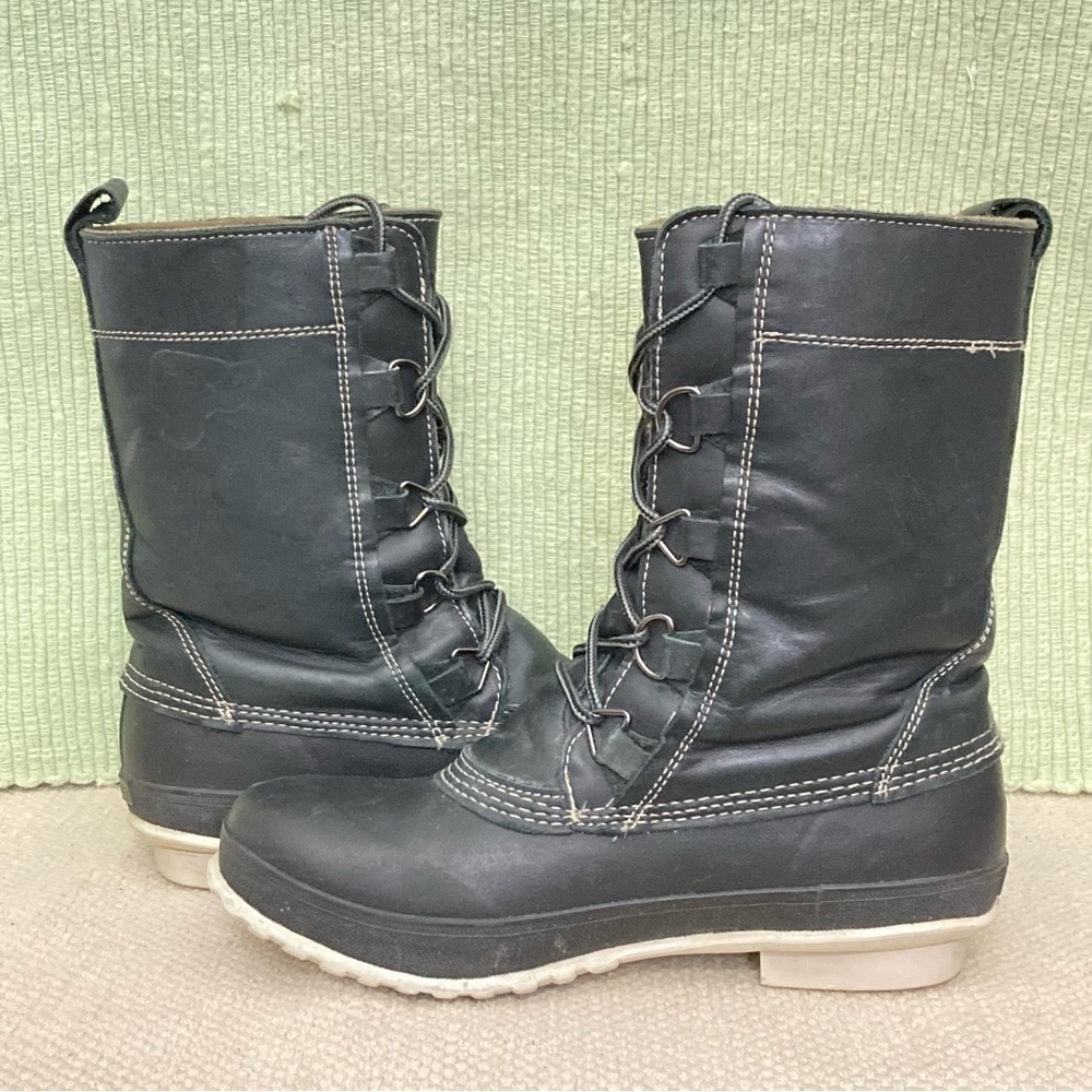 Tretorn Mens Black Aspelin Waterproof Leather/Rubber Rain Boots Size US 9 EU 42 - Picture 7 of 11